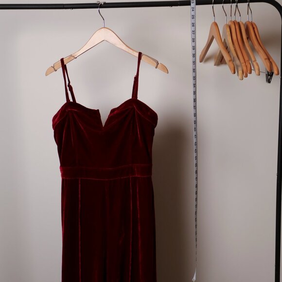 Red Velvet Jumpsuit - Picture 4 of 8